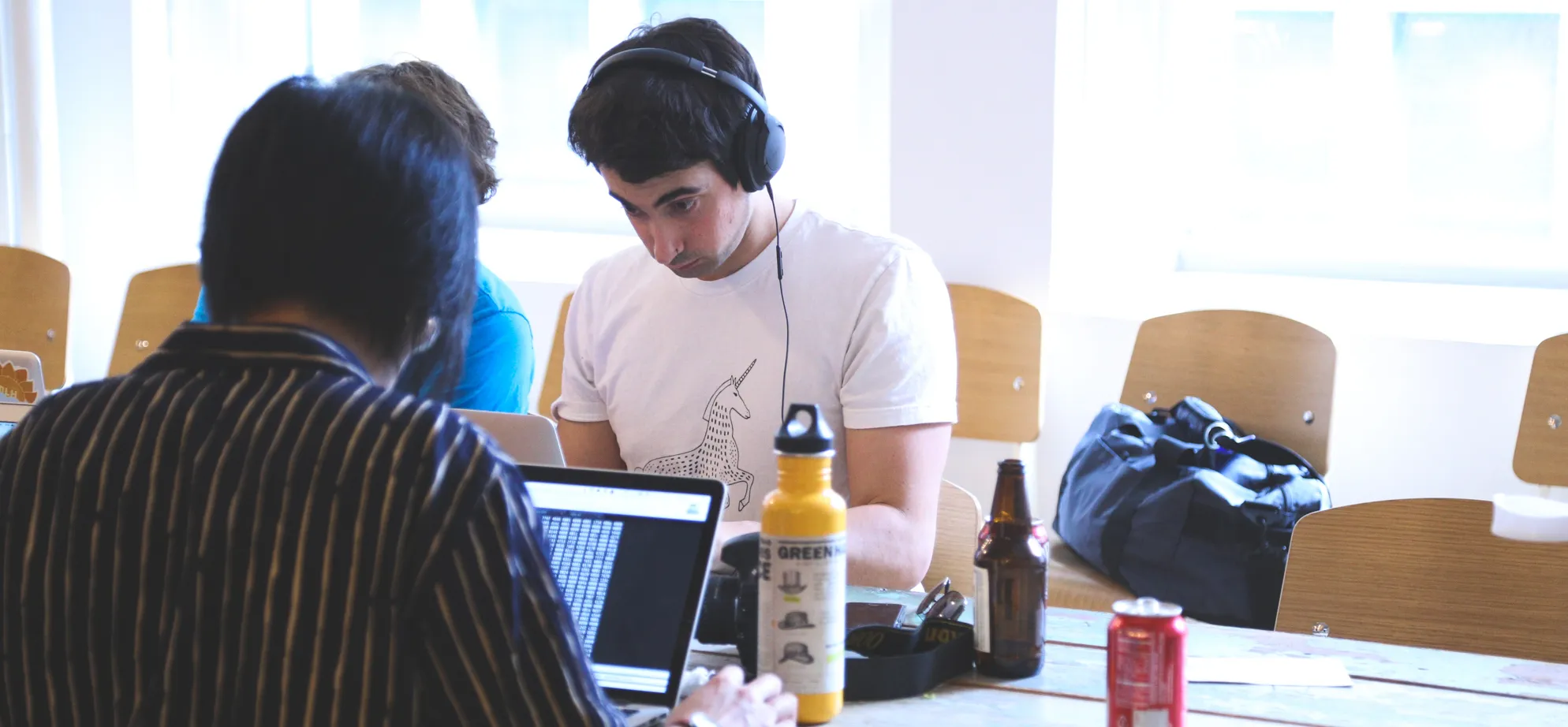 Programmers coding