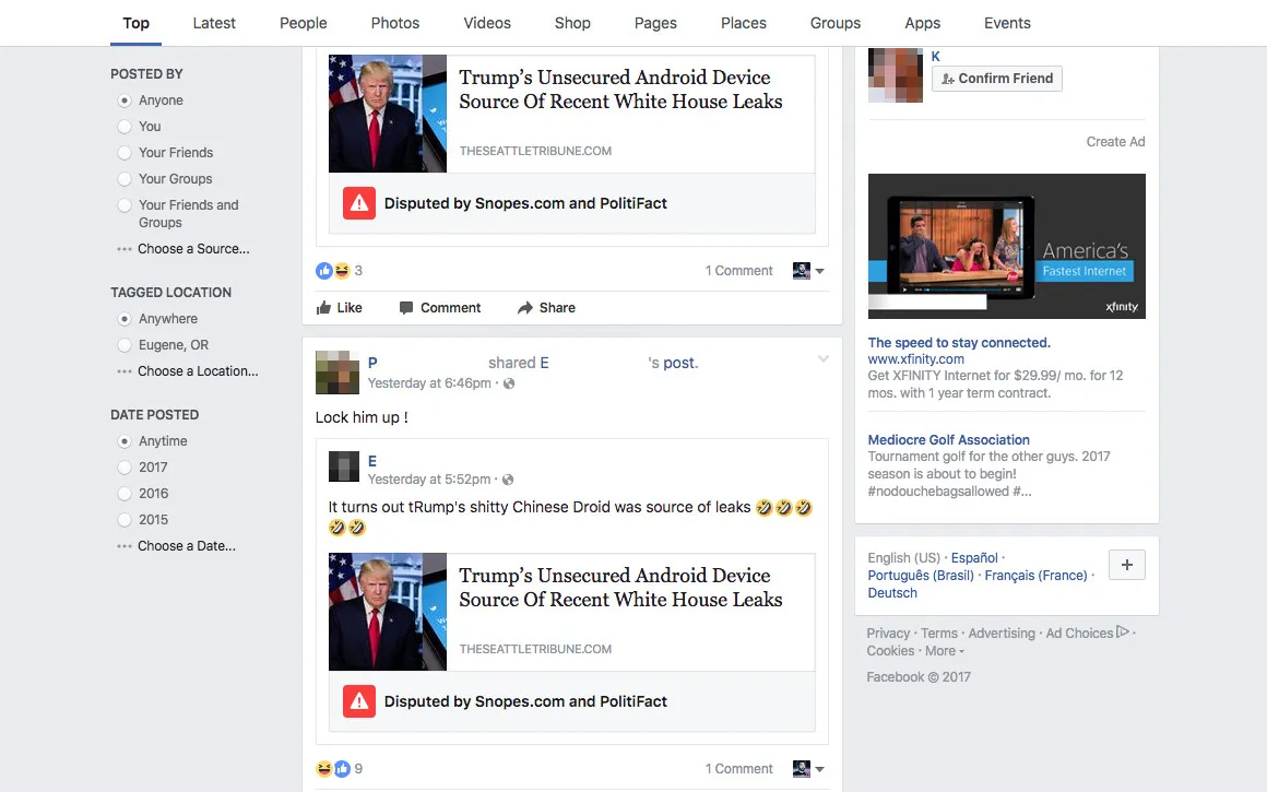 Facebook’s new disputed content feature flow