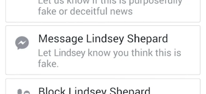 Facebook allows users to direct message each other about Fake Content
